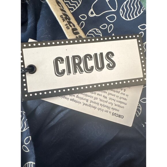 Modcloth CIRCUS Navy Vintage-Inspired Size US10 Bell Print Midi Skirt NWT - Picture 10 of 14